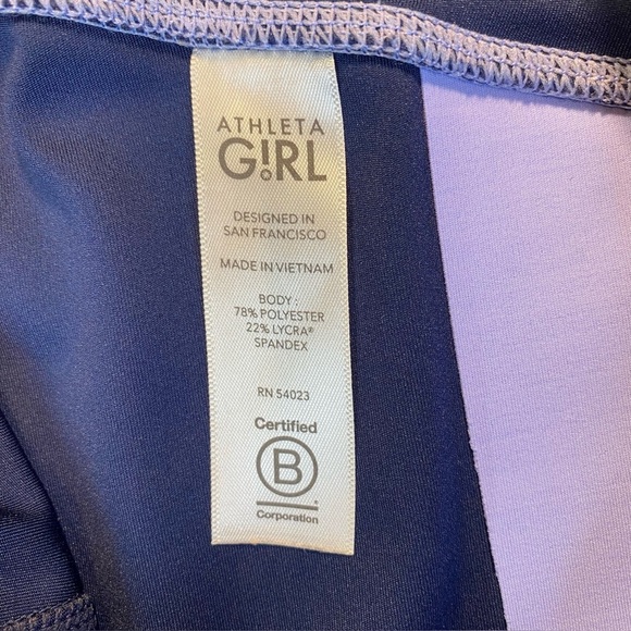 Athleta Girl Spring It On Cropped Leggings Sz L/12 2 Tone - Picture 6 of 10